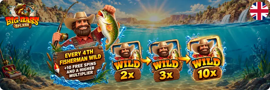 Big Bass Splash wild multipliers and Retriggers