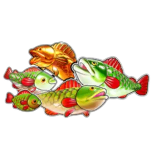 Colourful fish payout icon