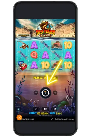 Appuyez sur le bouton de jeu pour démarrer le tour.