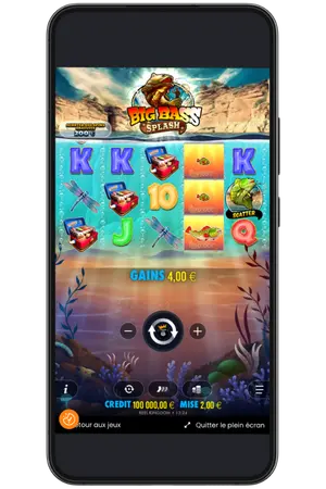 Surveillez les rouleaux du Big Bass Splash slot.