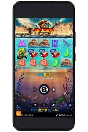 Keep an eye on the reels in the Big Bass Splash slot.
